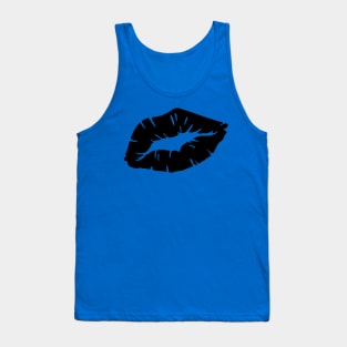 Beautiful Black Lipstick Kiss Isolated Tank Top